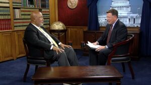 Image of Jim Townsend interviewing US Rep. Bennie Thompson